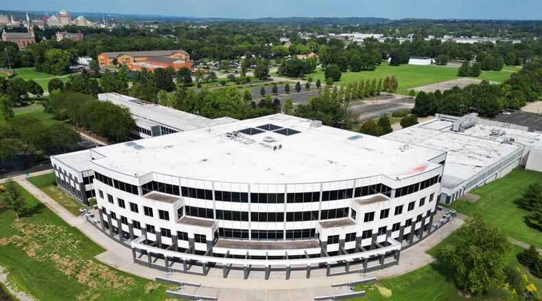 The former Vora Tech building on Knightsbridge will be developed into an advanced manufacturing hub owned by Miami University Hamilton but will be operated by the school and Butler Tech. NICK GRAHAM/STAFF