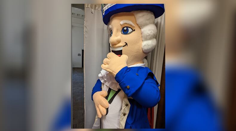 Xander, named for the city of Hamilton's namesake Alexander Hamilton, is the mascot for the 17Strong, a citizen-led organization that advocates for the city's 17 unique neighborhoods. PROVIDED