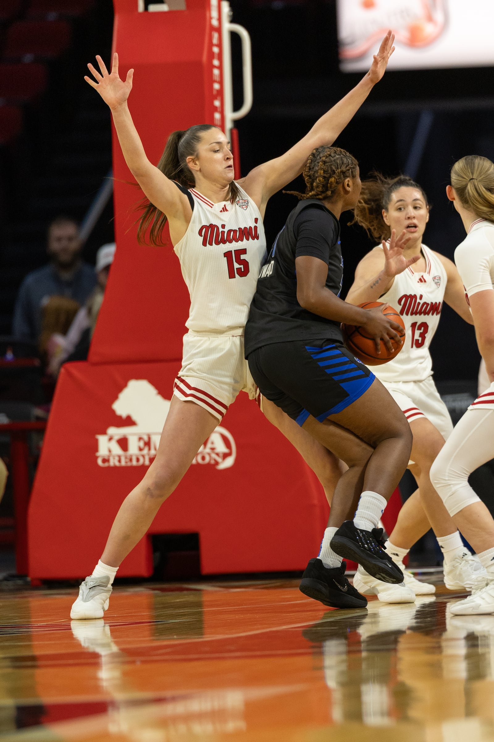 In the words of Miami head coach Glenn Box: “Amber Tretter is everything you can dream of having in player. She’s a great ambassador of the program." She’s also the 25-5 team’s leading scorer and rebounder. A week ago she spoke to the Miami University Board of Trustees about the merits of building a new basketball arena. MIAMI ATHLETICS / CONTRIBUTED PHOTO