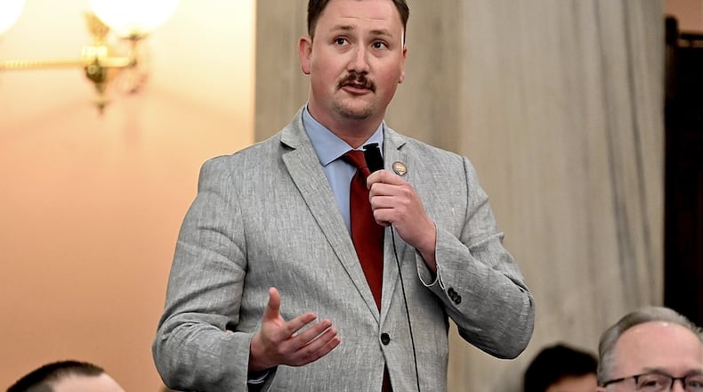 State Rep. Thomas Hall a Butler County Republican spoke on the House floor Wednesday supporting a bill he co-sponsored to eliminate replacement tax levies, which often produce tax increases.