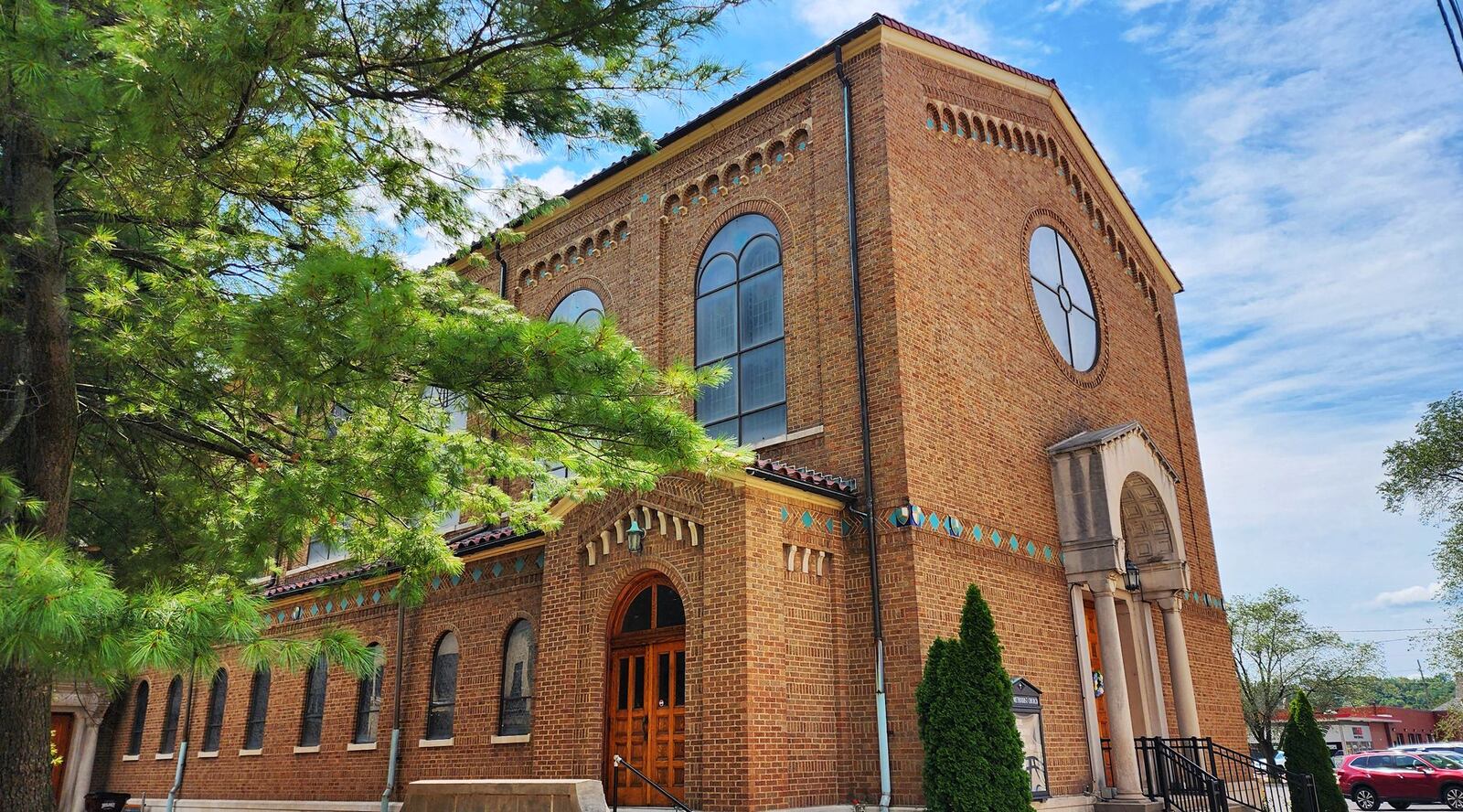 The First Methodist Church in Hamilton celebrates its 205th anniversary on Sunday, Aug. 18, 2024. Pictured is the church, which this building is a century old. NICK GRAHAM/STAFF