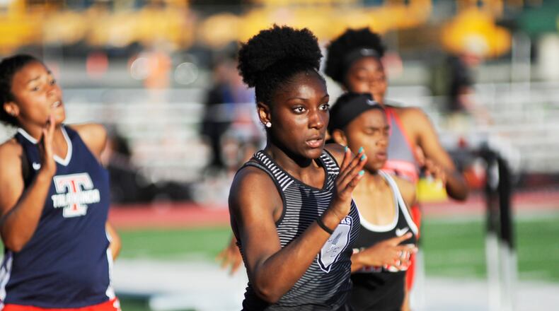 Lakota East’s Serena Clark in last year’s Division I regional meet. MARC PENDLETON / STAFF