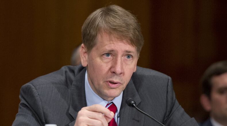 Richard Cordray, director of the Consumer Financial Protection Bureau, testifies on Sept. 20, 2016 before the Senate Committee on Banking, Housing and Urban Affairs about Wells Fargo. (Ron Sachs/CNP/Sipa USA/TNS