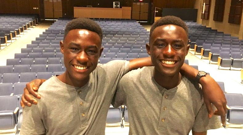 Twins Kelvin and Alvin Mantey moved from the Republic of Ghana in West Africa to Hamilton in 2014. The two have thrived since arriving at Hamilton High School. MICHAEL D. CLARK/STAFF