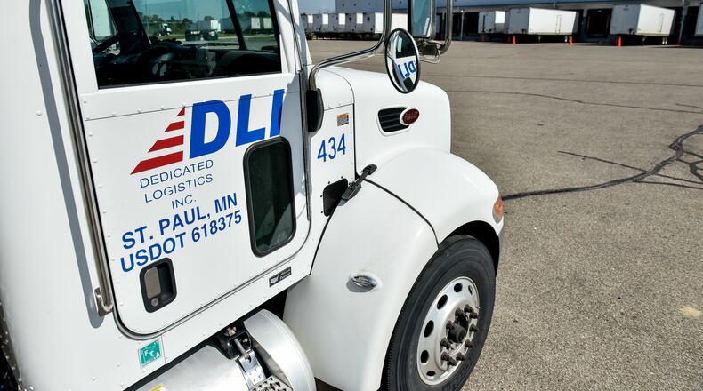 Dedicated Logistics Inc. on Symmes Road in Hamilton is shutting down operations there in May. Company officials said that’s because its customer, General Motors, chose another carrier, Day & Ross. NICK GRAHAM/STAFF