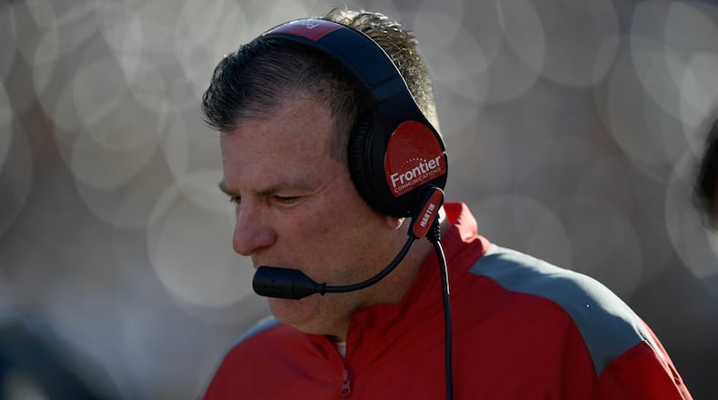 Miami head coach Chuck Martin looks on during the fourth quarter of the game on September 15, 2018 at TCF Bank Stadium in Minneapolis, Minnesota. Photo by Hannah Foslien/Getty Images
