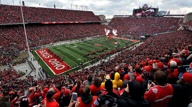 COLUMBUS, OH - NOVEMBER 26: A general view of Ohio Stadium prior to the game between the Michigan Wolverines and Ohio State Buckeyes on November 26, 2016 in Columbus, Ohio. (Photo by Jamie Sabau/Getty Images)