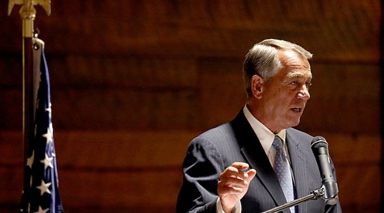 Former Speaker of the House John Boehner and Xavier University are trying to partner on a project at the school in Cincinnati. MICHAEL D. PITMAN/FILE