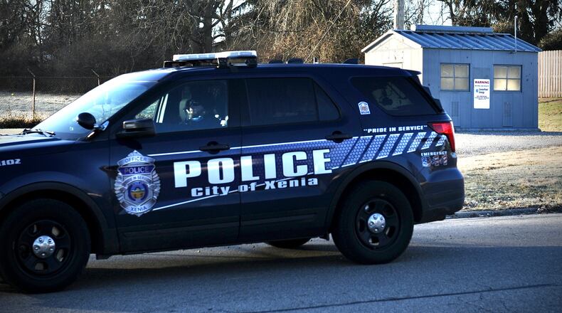 Xenia police responded the area of Purcell Avenue and Hollywood Boulevard after a deceased person was reportedly found on Tuesday, Jan. 11, 2022. MARSHALL GORBY / STAFF