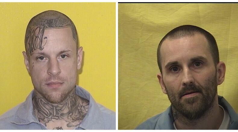 Jack Welninski, 34, at left, is accused of murdering cellmate Kevin Nill, 40, a Piqua man serving a short prison sentence for attempted domestic violence. That attack happened on April 23 at Lebanon Correctional Institution.