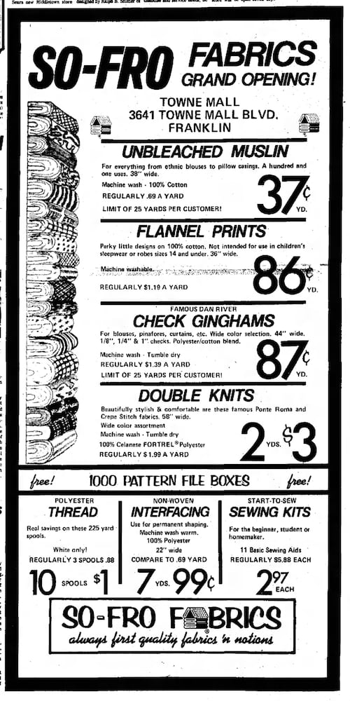 Towne Mall 1977 grand opening