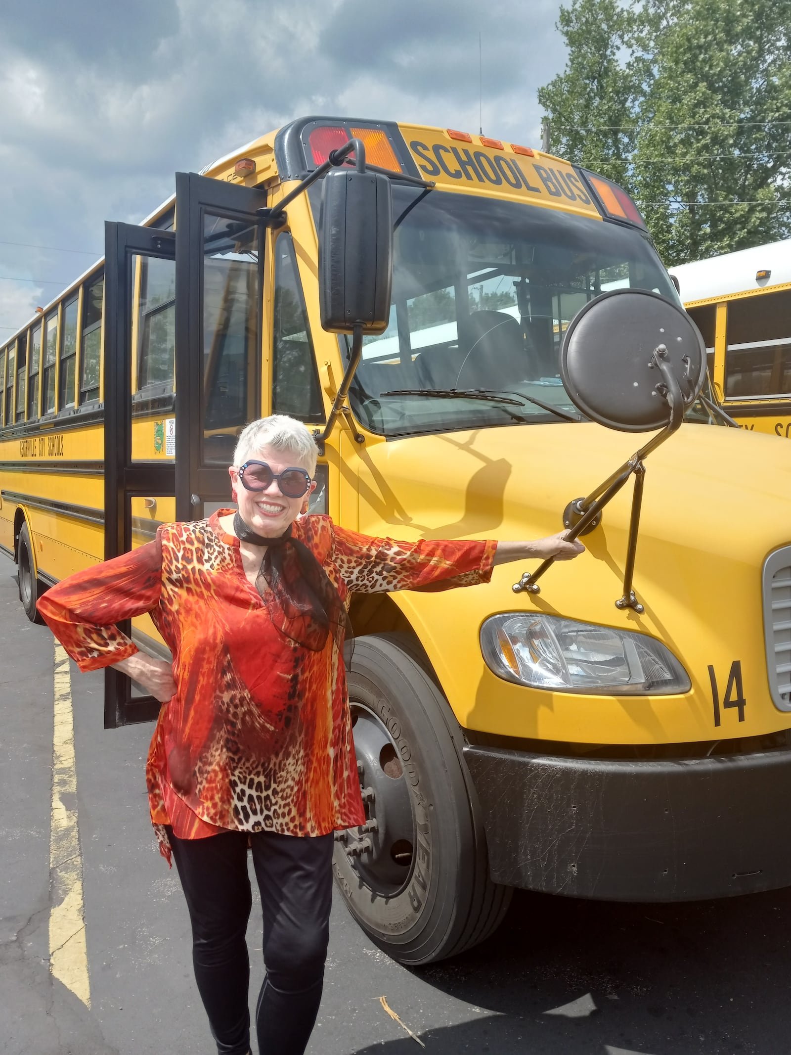 Pam McGinnis got a kick out of telling stories to the kids on her bus when she drove a school bus in Centerville. SUBMITTED
