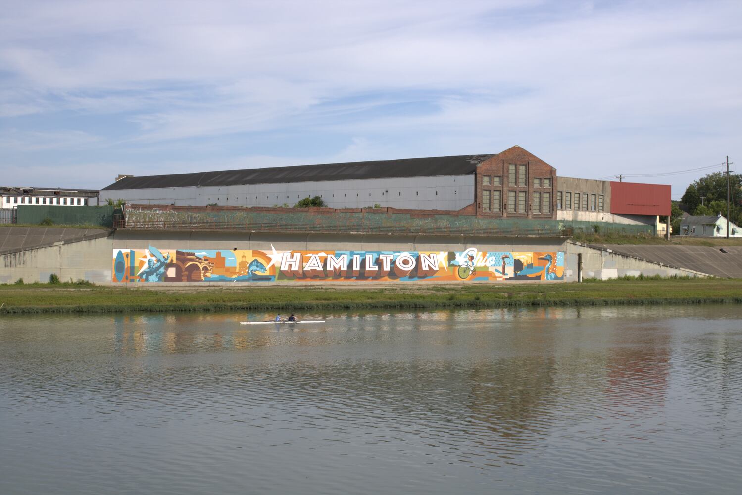 Rowers at mural