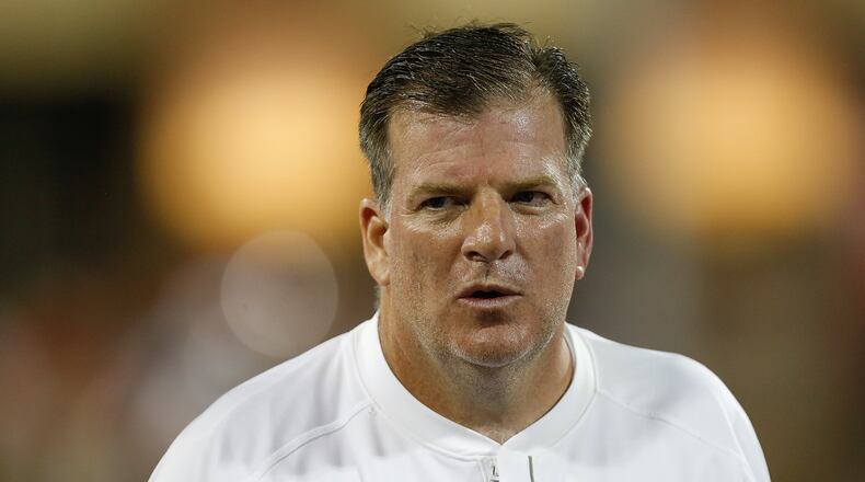 cOXFORD, OH - SEPTEMBER 16: Head coach Chuck Martin of the Miami Ohio Redhawks reacts against the Cincinnati Bearcats during the first half at Yager Stadium on September 16, 2017 in Oxford, Ohio. (Photo by Michael Reaves/Getty Images)