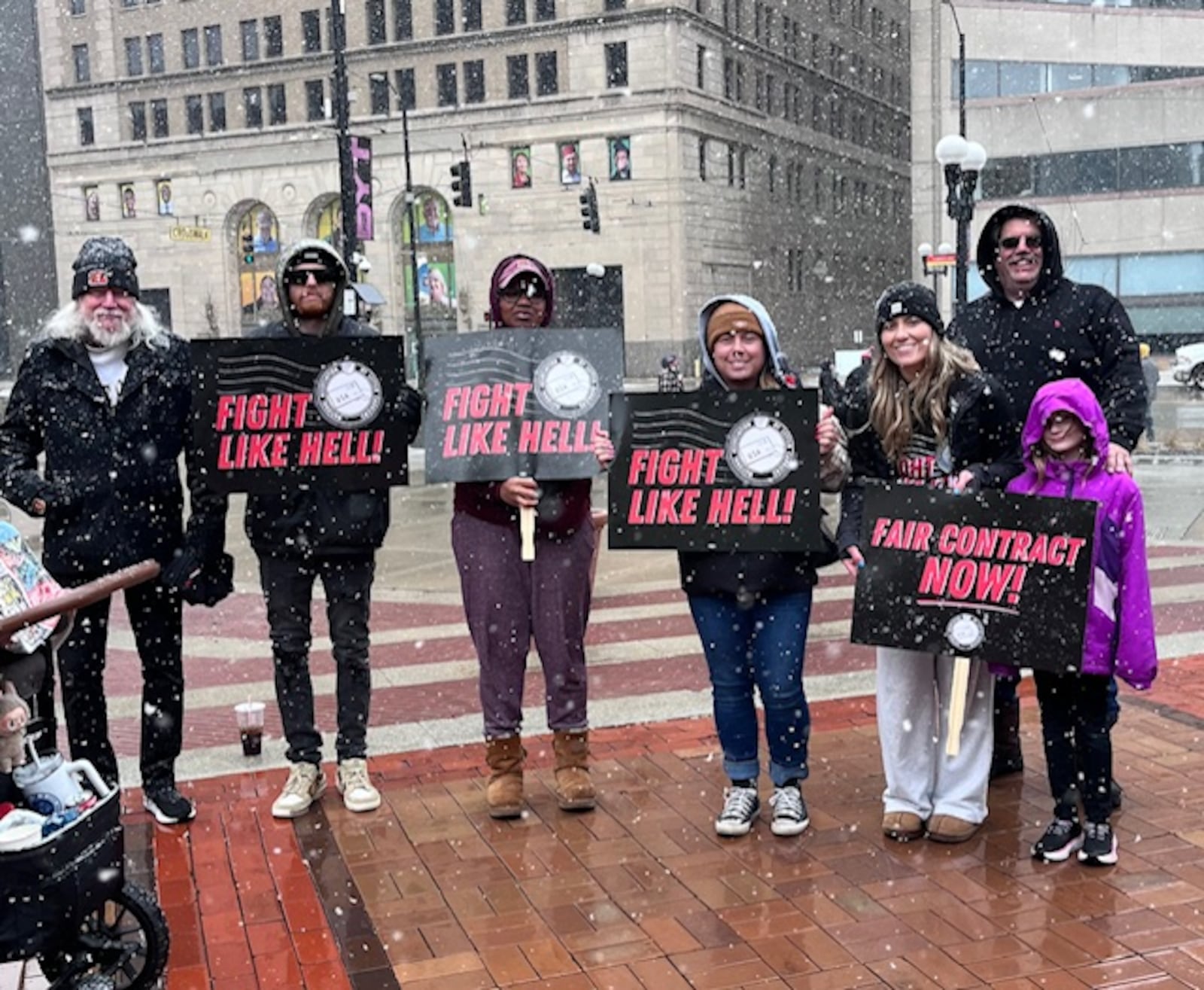 Mail carriers with the National Association of Letter Carriers gathered in downtown Dayton on Sunday to rally for fair contracts. The current NALC contract expires in March and negotiations are set to begin in the coming weeks. CONTRIBUTED