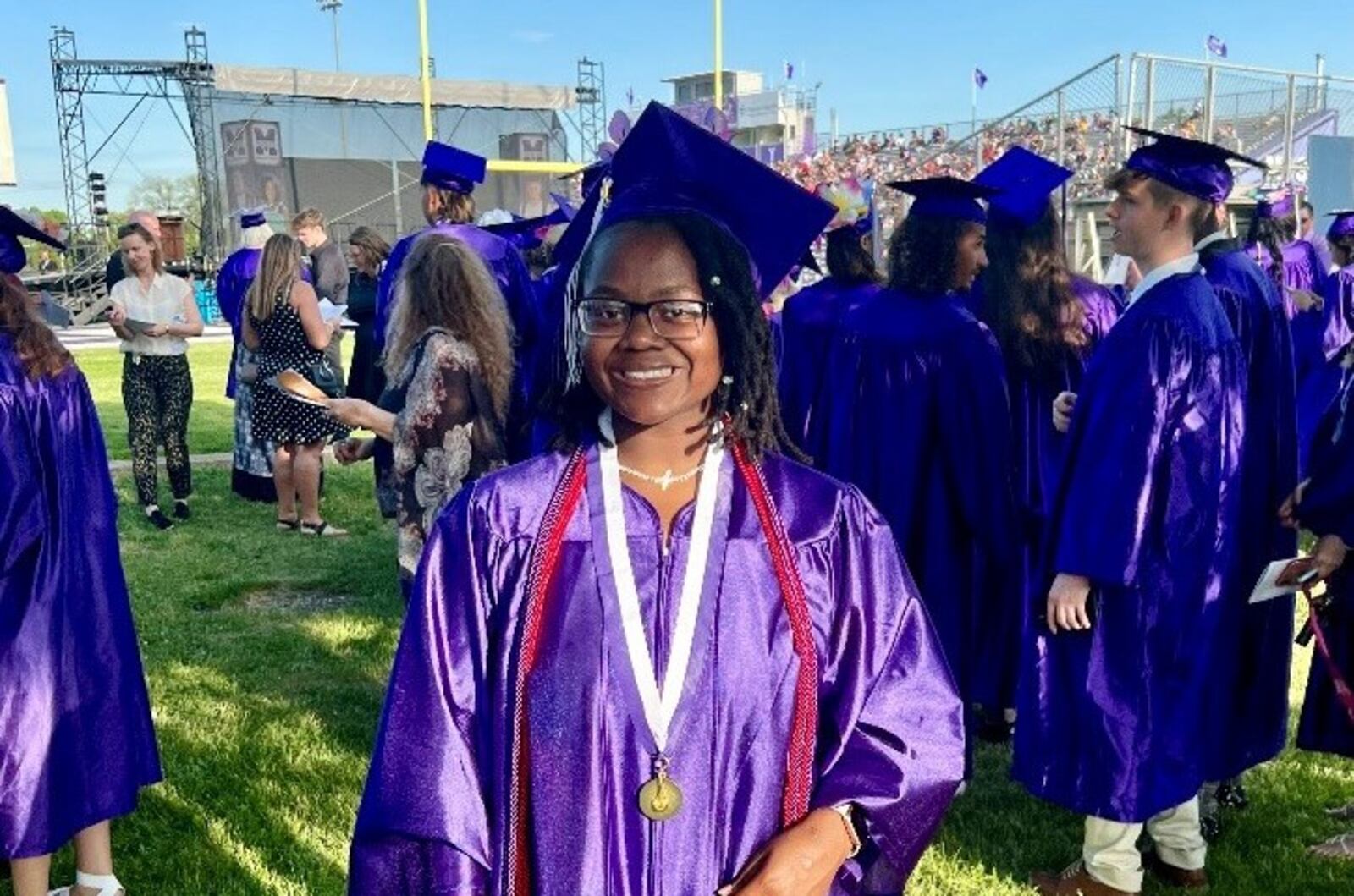 Leelah McGuire, 17, graduated from Middletown High School this year at Barnitz Stadium, two years after her mother died. SUBMITTED PHOTO