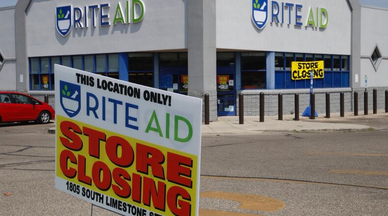 Rite Aid on South Limestone Street in Springfield has announced it is closing. BILL LACKEY/STAFF