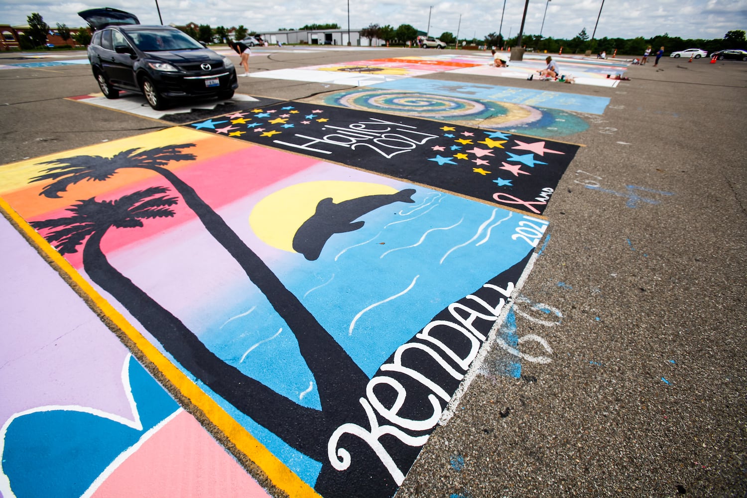 081220 Lakota East parking spot painting