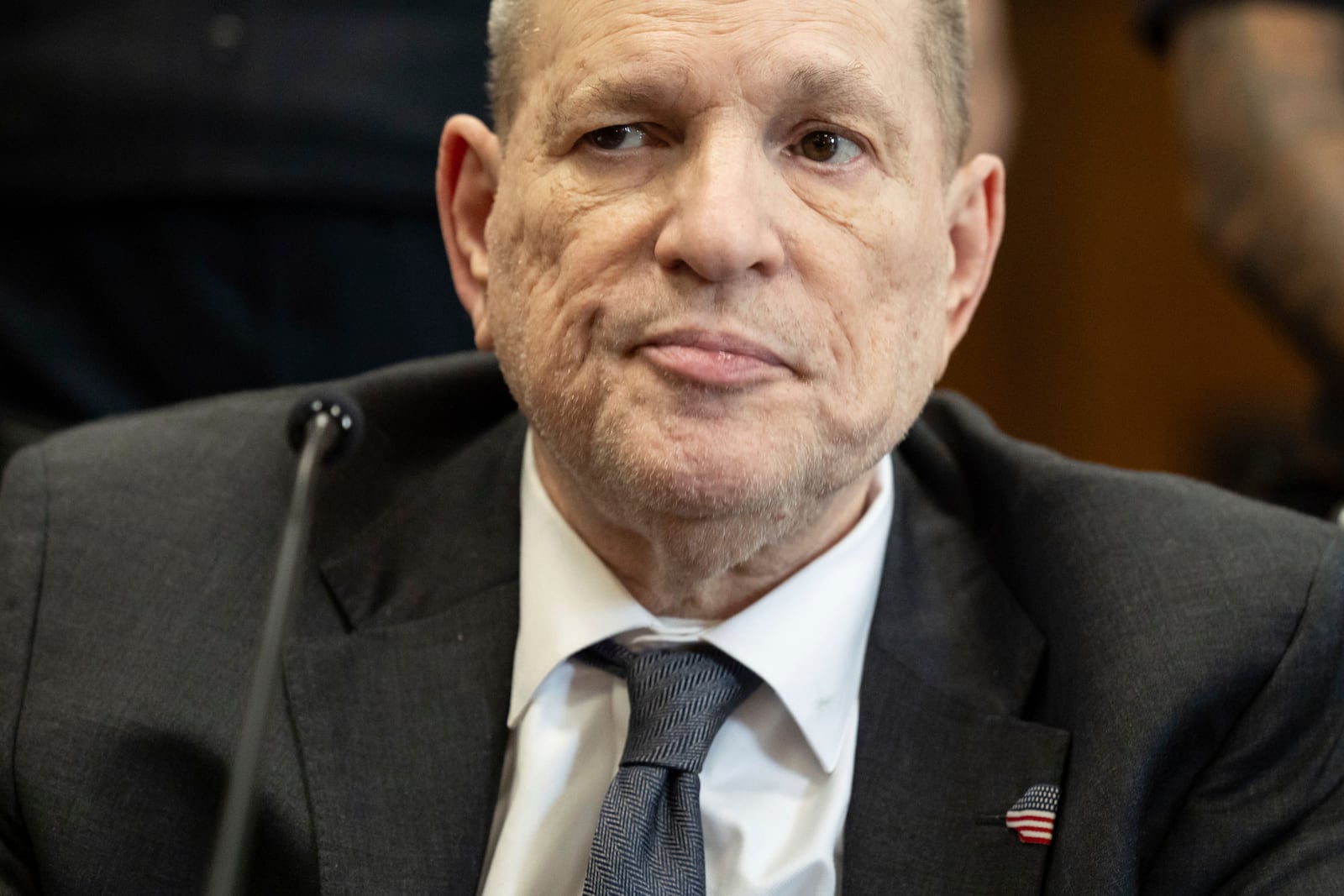 Harvey Weinstein appears in state court in Manhattan for his retrial on Friday, June 6, 2025 in New York. (AP Photo/Yuki Iwamura)