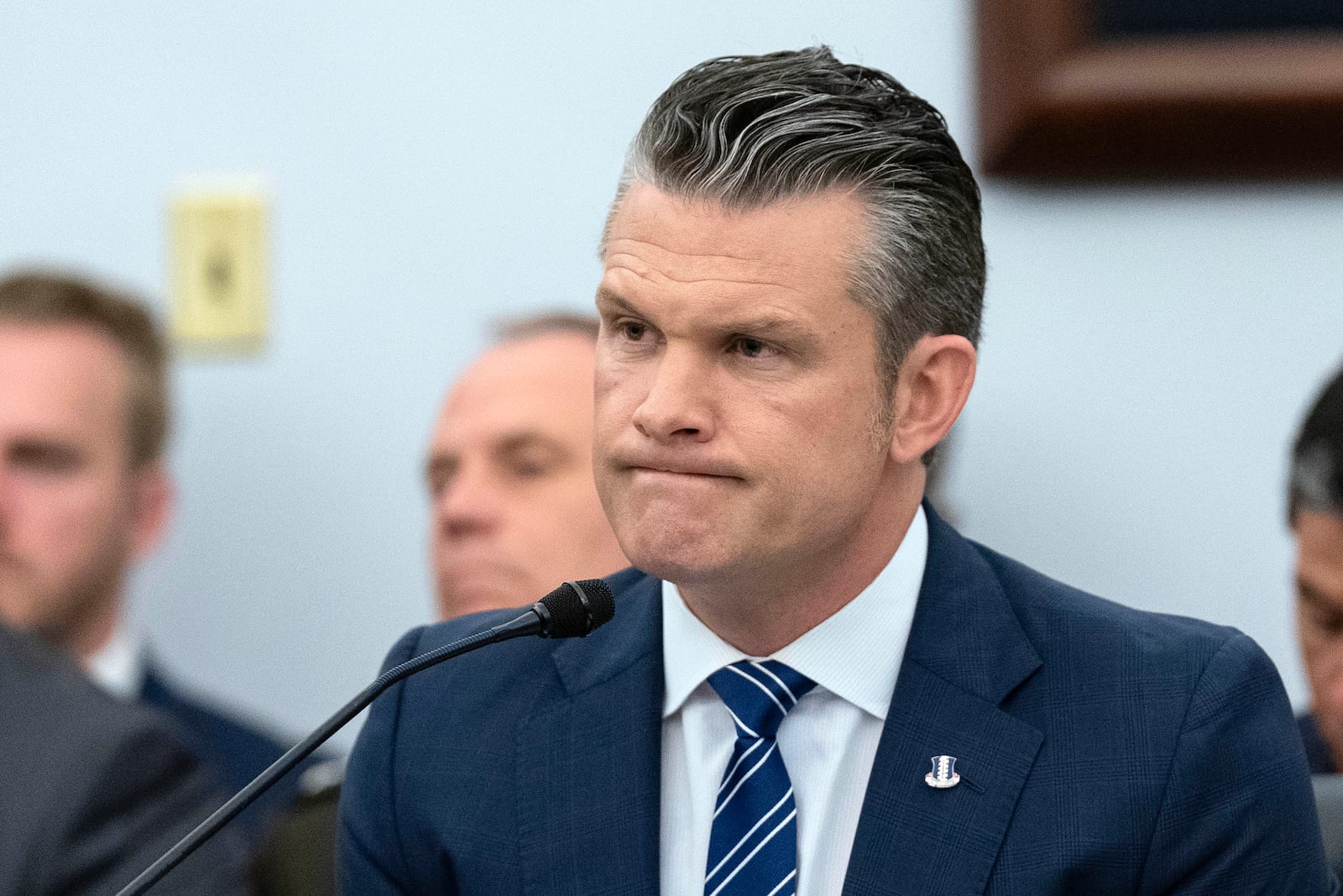 Department of Defense Secretary Pete Hegseth testifies before the House Committee on Appropriations subcommittee oversight hearing on the Department of Defense, on Capitol Hill in Washington, Tuesday, June 10, 2025. (AP Photo/Jose Luis Magana)