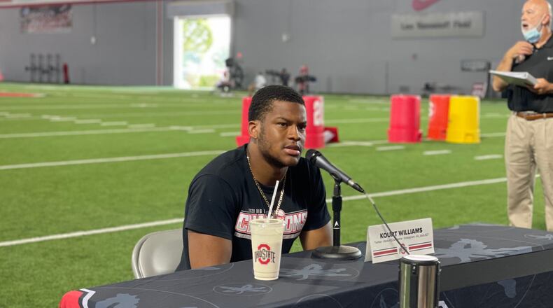 Kourt Williams meets with the media prior to the Buckeyes 2021 football season.