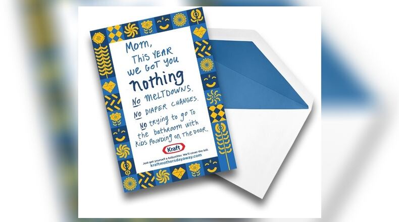Kraft will pay up to $100 of child care on Mother’s Day.