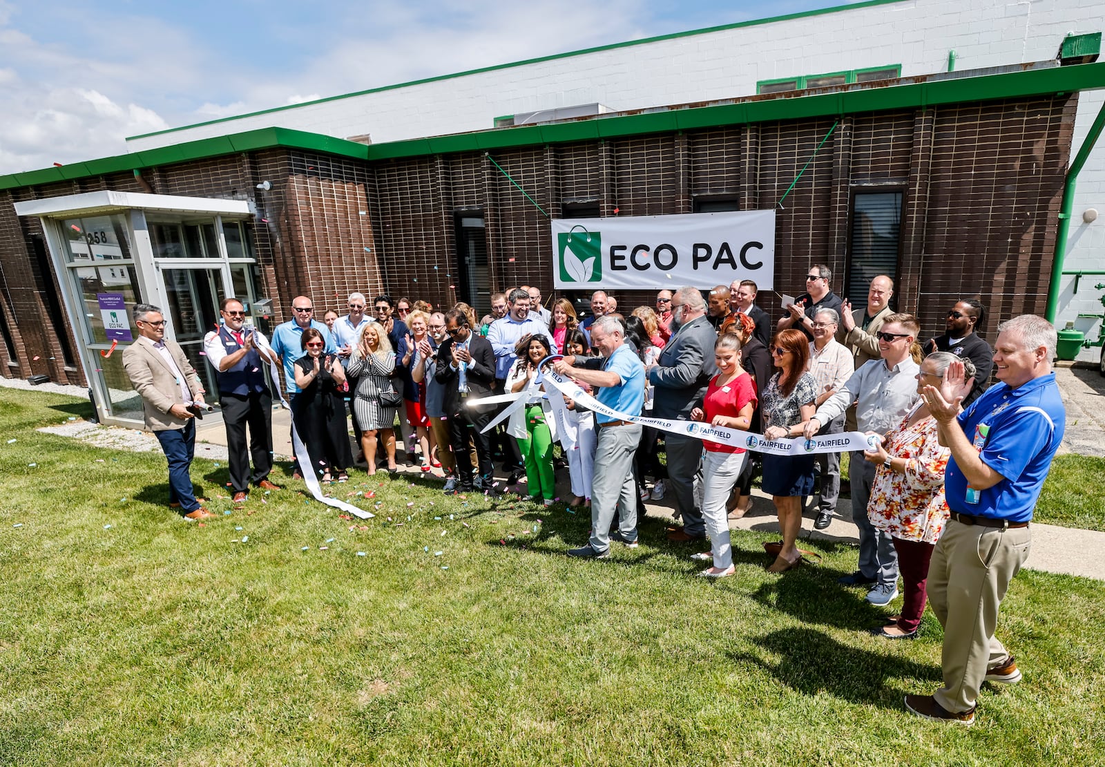 Eco Pack held a ribbon cutting of their facility on Donald Drive in Fairfield Thursday, May 30, 2024. The facility produces paper bags for multiple companies including Amazon. NICK GRAHAM/STAFF