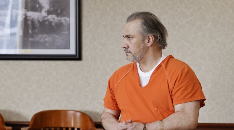 Toby Madden appeared for a competency hearing in Butler County Common Pleas Court Tuesday, Aug. 22, 2023 in Hamilton. Madden is charged with murder in the stabbing death of Rachelle Brewsaugh. NICK GRAHAM/STAFF