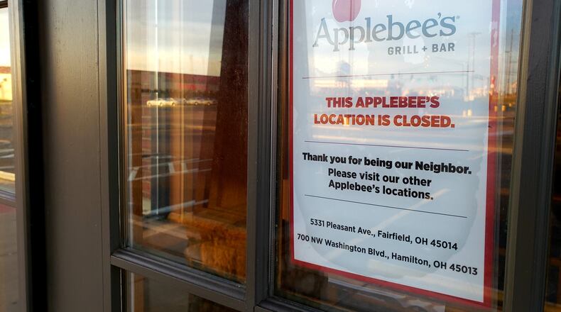 The Applebee’s at Bridgewater Falls in Fairfield Twp. closed about six months ago. NICK GRAHAM/FILE