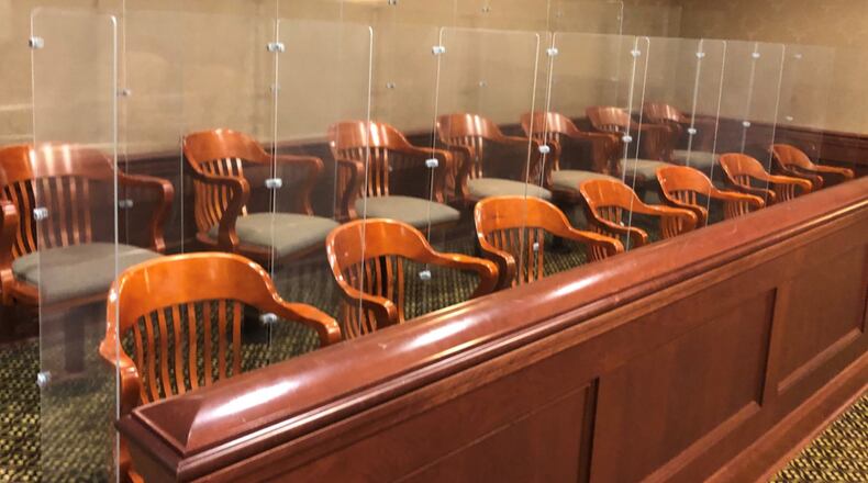 Changes have been made to the Butler County courtroom that is scheduled to hose the county's first trial since delays caused by the coronavirus. CONTRIBUTED