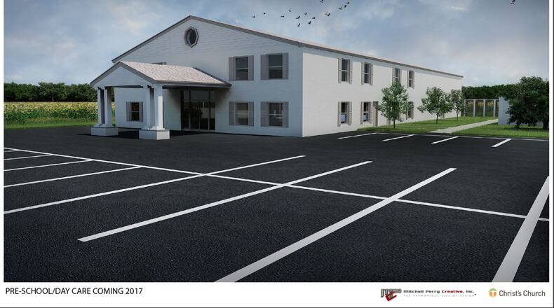 A rendering shows a new day care planned in Bellbrook. CONTRIBUTED
