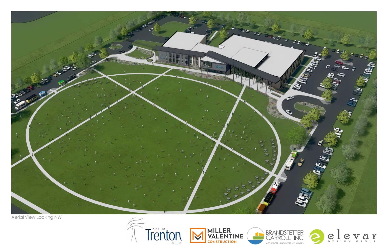Trenton's new city building will include a police station and YMCA and will sit on a total 11 acres. CONTRIBUTED