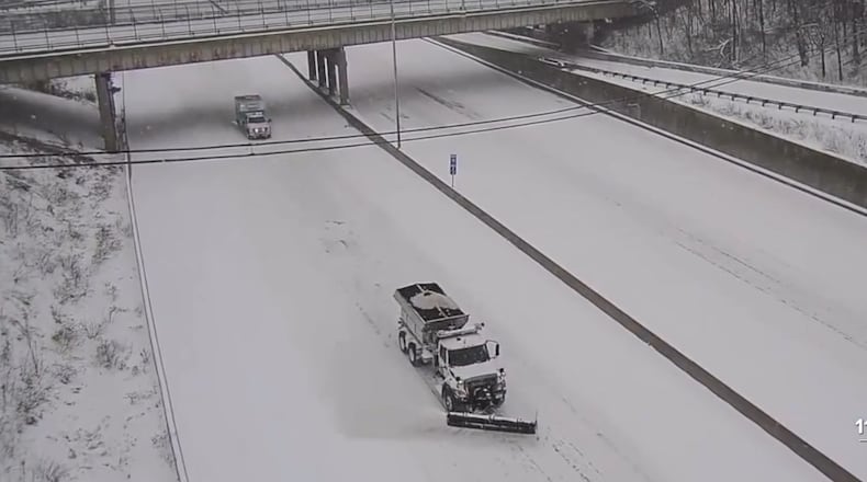 An Ohio Department of Transportation snow plow driver was called to escort an ambulance from Cincinnati Children's to Mercy Anderson and back to pick up a child who needed to be transferred. CONTRIBUTED