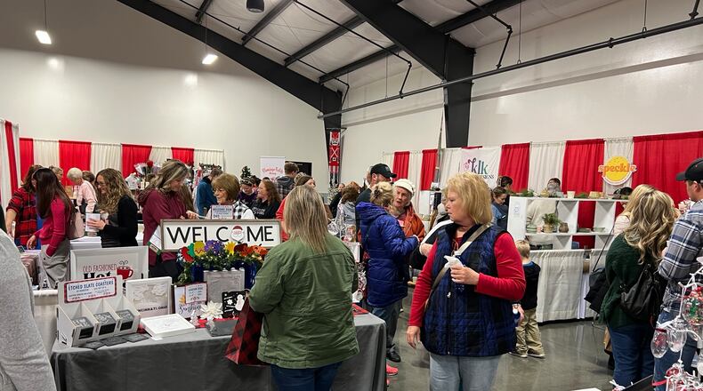 Hamilton’s Christkindlmarkt was held Dec. 1-2, 2023 at Butler County Fairgrounds. A German-style holiday market offered visitors German wares, food, drinks, live music and more. AMY BURZYNSKI/STAFF