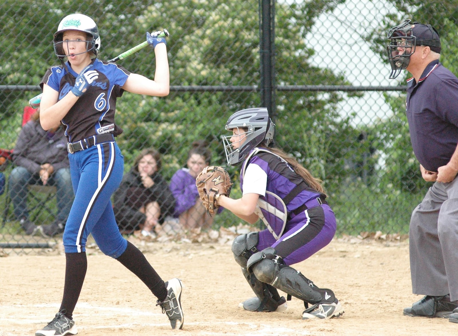 Cincinnati Christian’s Ashley Veldkamp reacts to a strike Friday during a Miami Valley Conference Scarlet Division softball game against visiting Cincinnati Hills Christian Academy. CCS won 5-4. RICK CASSANO/STAFF