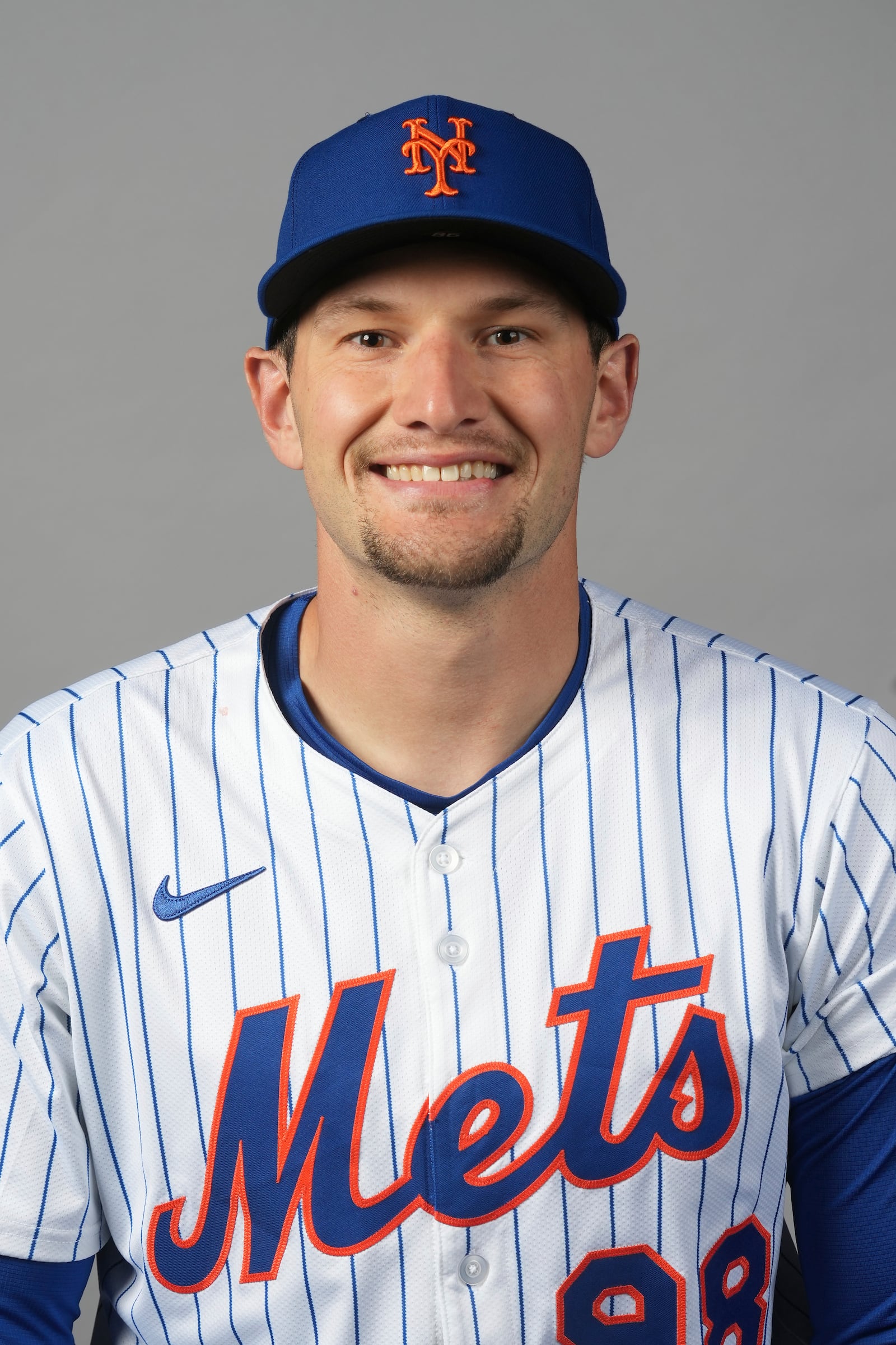 This is a 2025 photo of Hayden Senger with the New York Mets baseball team Thursday, Feb. 20, 2025, in Port St. Lucie, Fla. This image reflects the Mets active roster as of Feb. 20, 2025, when the photo was taken. (AP Photo/Marta Lavandier)