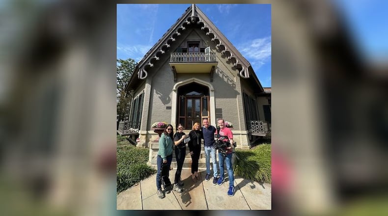 Clint Harp from the Magnolia Network's "Restoration Road" was seen walking in German Village by some with the Hamilton Community Foundation. It's likely the 1863-build Lane-Hooven House will be featured in the Dec. 6, 2023, episode, along with a few Hamiltonans. PROVIDED/FACEBOOK.COM