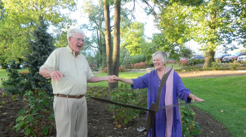 Two bronze heron sculptures have been installed at the Oxford Community Arts Center in honor of Jack and Sally Southard, longtime Oxford residents and philanthropists. CONTRIBUTED