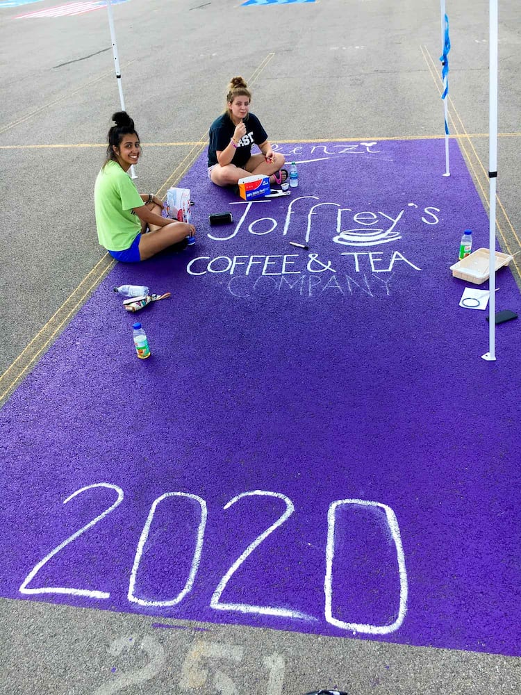 PHOTOS Lakota East seniors paint parking spots