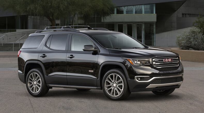 The new 2019 GMC Acadia Black Edition offers a distinctive, personalized appearance to complement the Acadia line of distinctive SLE, SLT and Denali trims. The Black Edition is available on SLT model and includes 20-inch machined aluminum wheels with black accents, black grille insert and black surround, black headlamp and taillamp details, and black mirror caps, roof rails and additional exterior accents. GMC photo