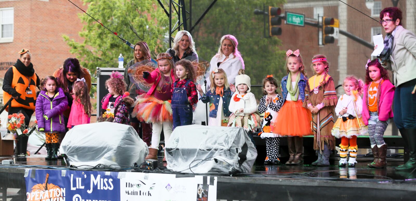 Contestants from the Lil Miss Punkin contest take the stage during Hamilton's annual Operation Pumpkin event Saturday, Oct. 3, 2015. GREG LYNCH / STAFF