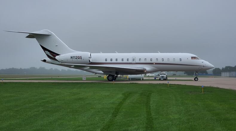 A NetJets plane lands at Middletown Regional Airport. Matt Eisenbraun, acting airport manager, said the pilot offered feedback about the airport. The city is hoping to attract "major players" in the aviation industry to Middletown. SUBMITTED PHOTO