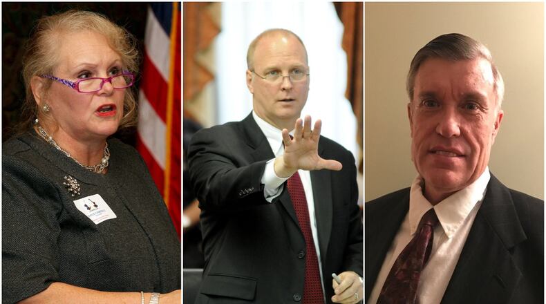 From left: Fairfield Municipal Court Judge Joyce Campbell; local attorney Greg Howard; and P&G senior patent attorney Peter D. Meyer