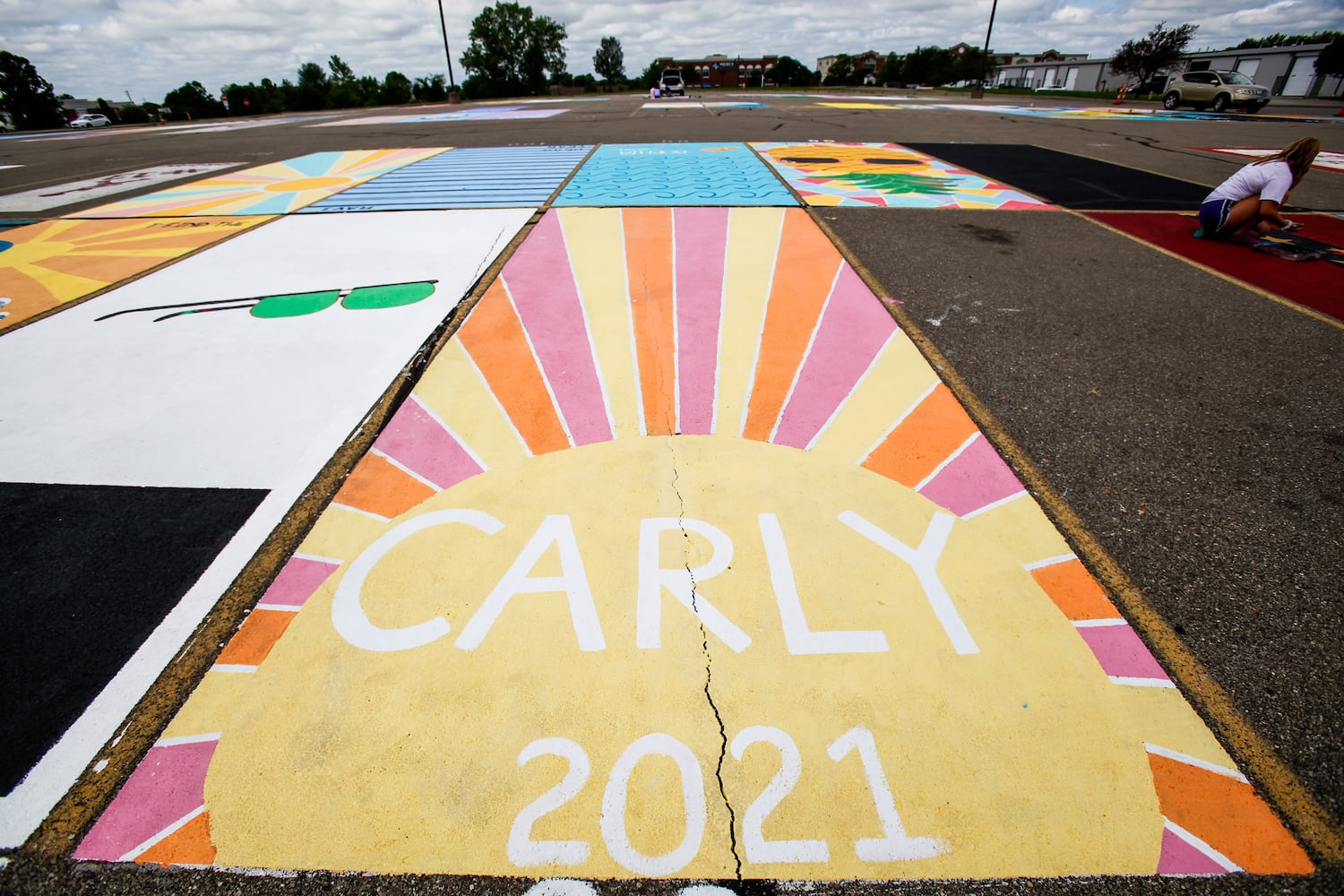 081220 Lakota East parking spot painting