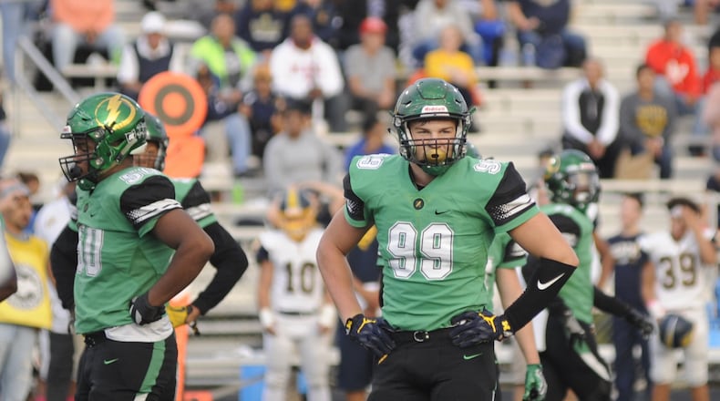 Northmont’s Gabe Newburg (99) is first team defensive line. MARC PENDLETON / STAFF