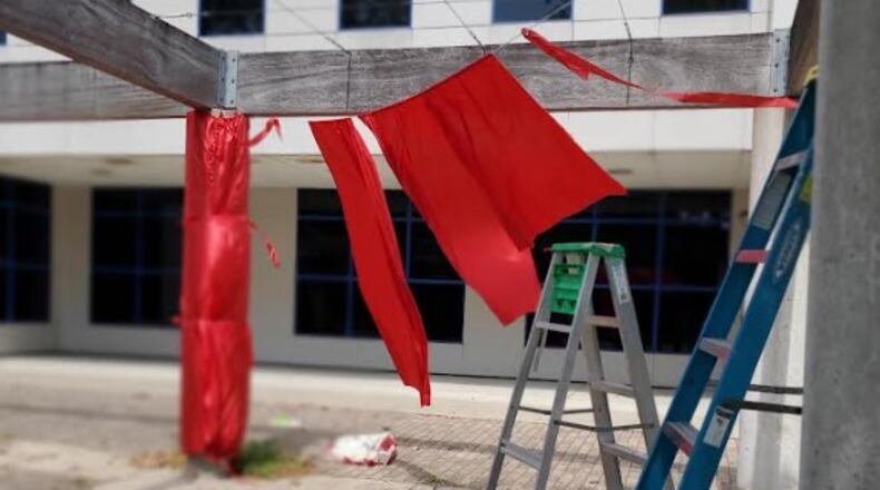 The "Pergola Pop Up" is a fully interactive art exhibition going outside of the Fitton Center for Creative Arts, where people will be able to paint or tie fabric. CONTRIBUTED