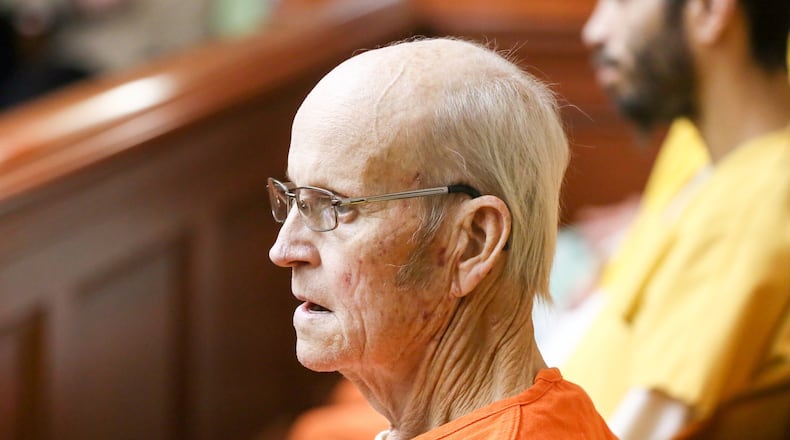 Lester Parker, the Hamilton homeowner who is charged with aggravated arson and murder for the fire the killed firefighter Patrick Wolterman, appeared Monday, Dec. 19, in Butler County Common Pleas Court for a pre-trial hear before Judge Greg Stephens. GREG LYNCH / STAFF