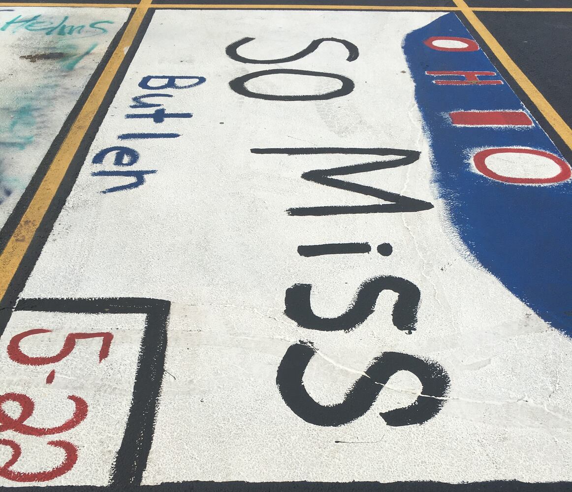 Badin senior parking lot spaces