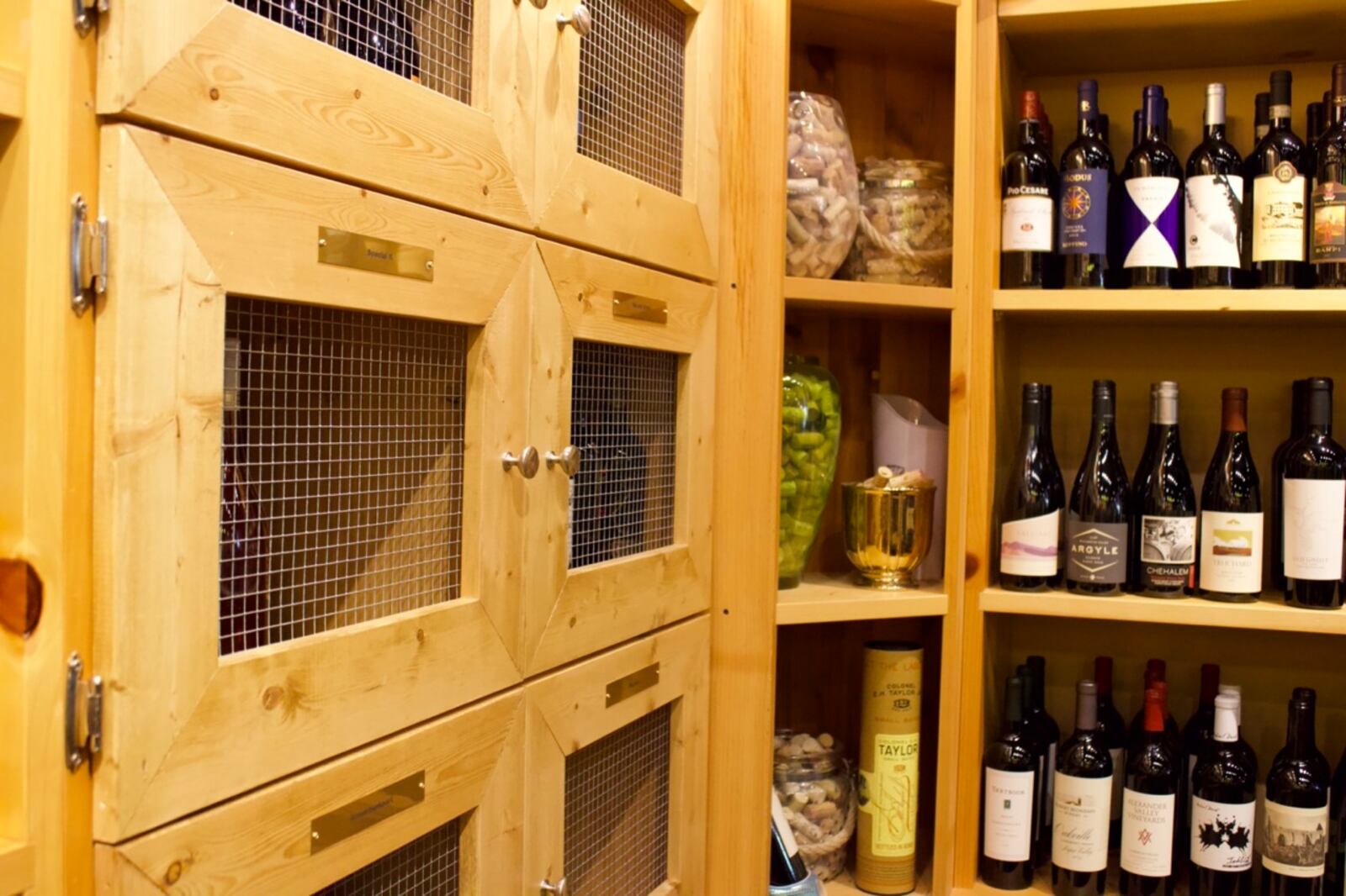 Regular patrons of Cru Gastro Lounge can rent a wine locker for their tables.