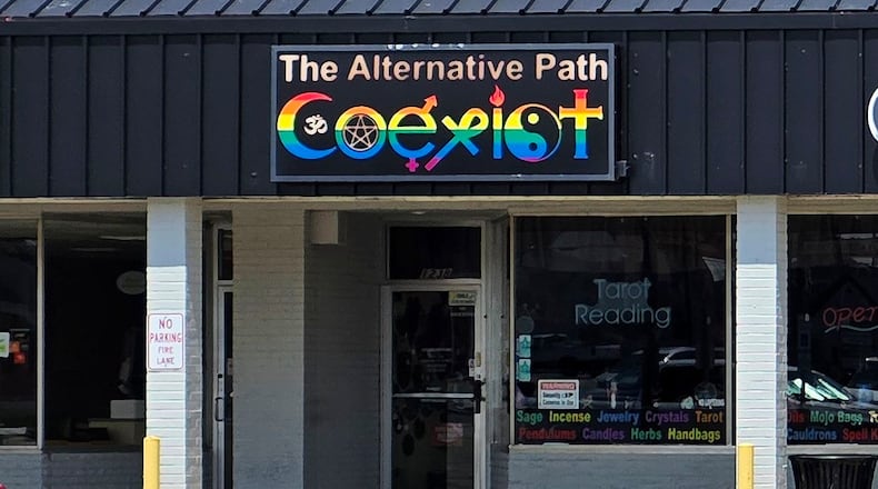 The Posh Pagan and The Alternative Path/Coexist are partner businesses on Main Street in Hamilton. NICK GRAHAM/STAFF